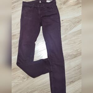 Rag&Bone Burgundy Women Stretch Skinny Jean Size 28